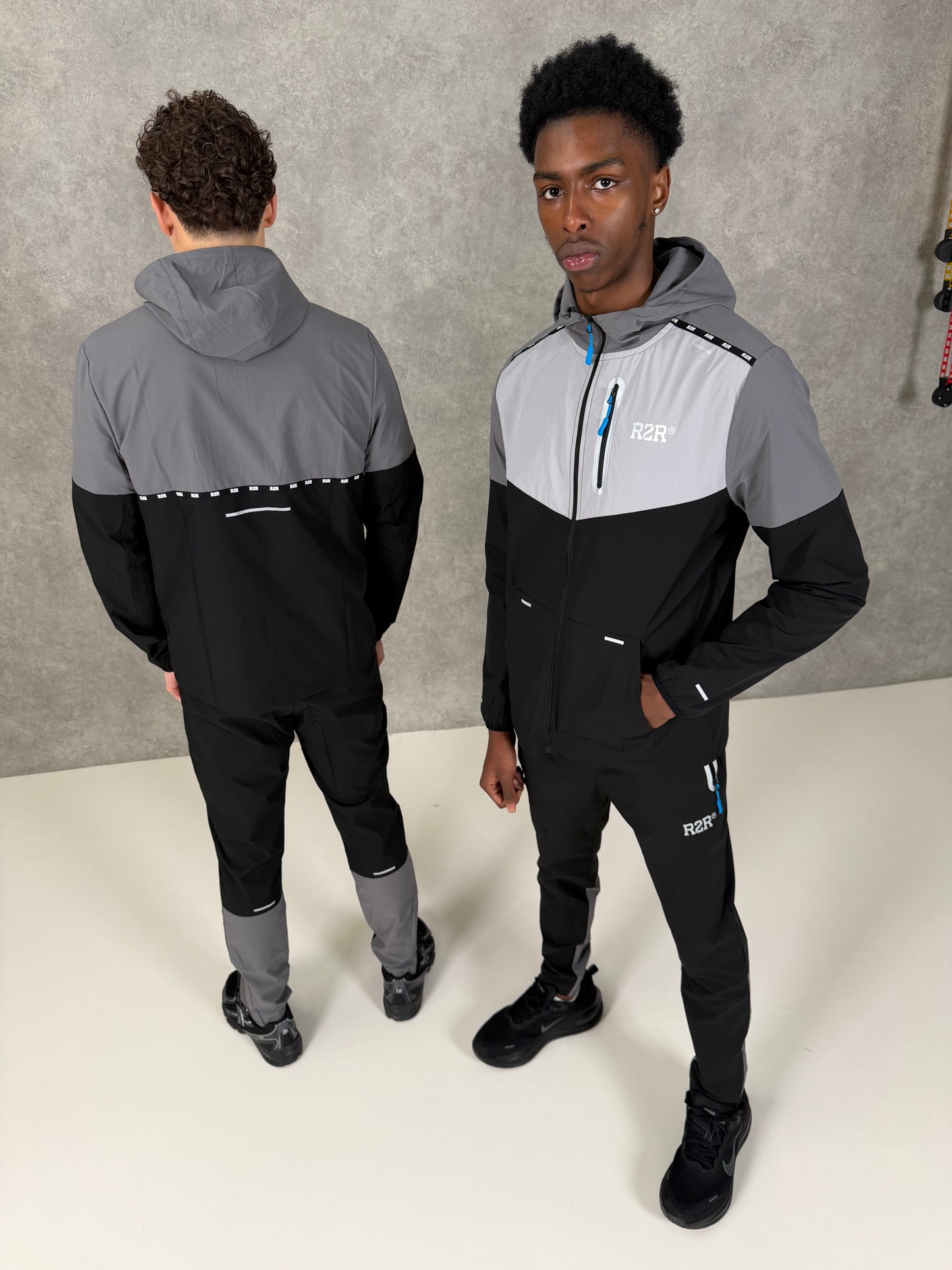 COURT TECH JACKET - BLACK/GREY/BLUE