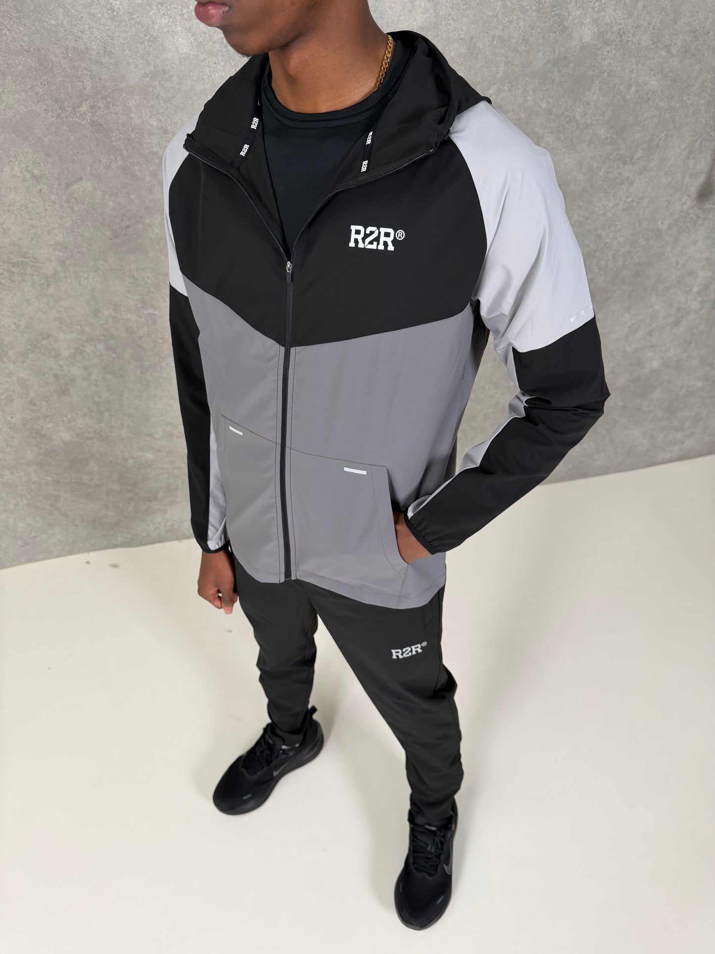 SFA JACKET - BLACK/PLATINUM GREY/MID GREY