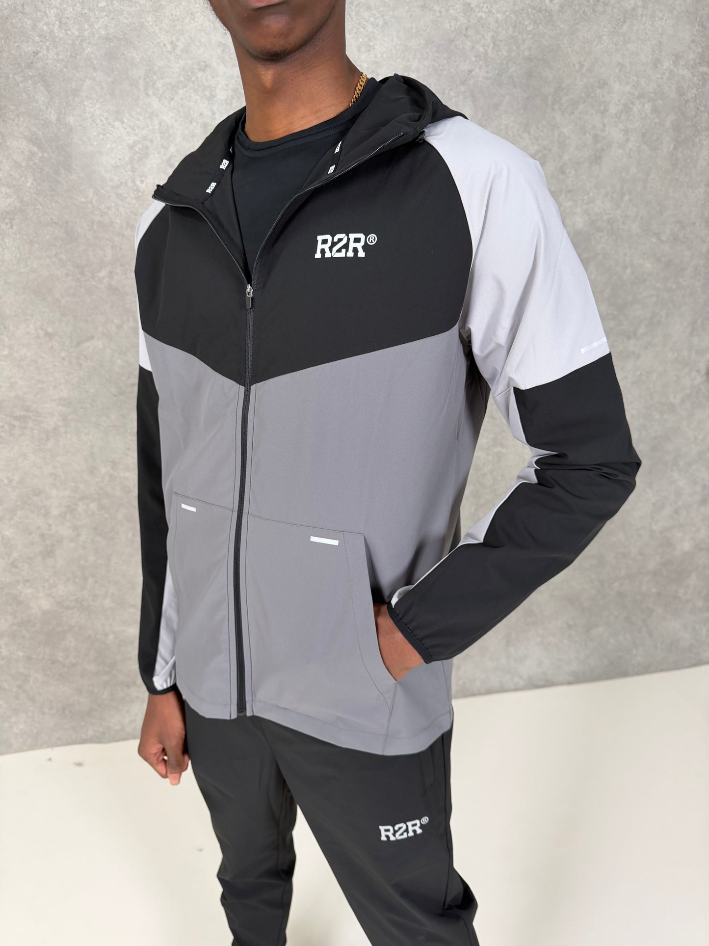 SFA JACKET - BLACK/PLATINUM GREY/MID GREY