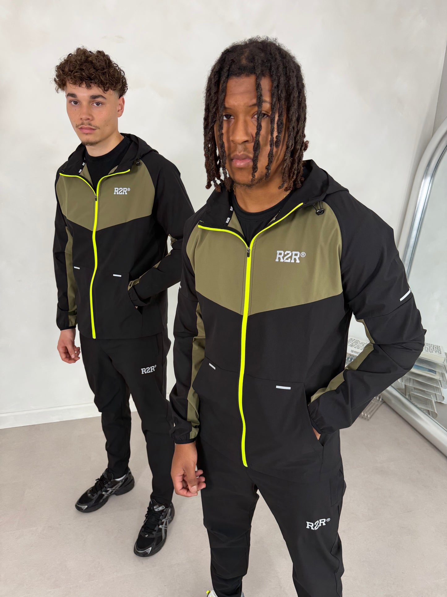 SFA JACKET - BLACK/KHAKI/VOLT