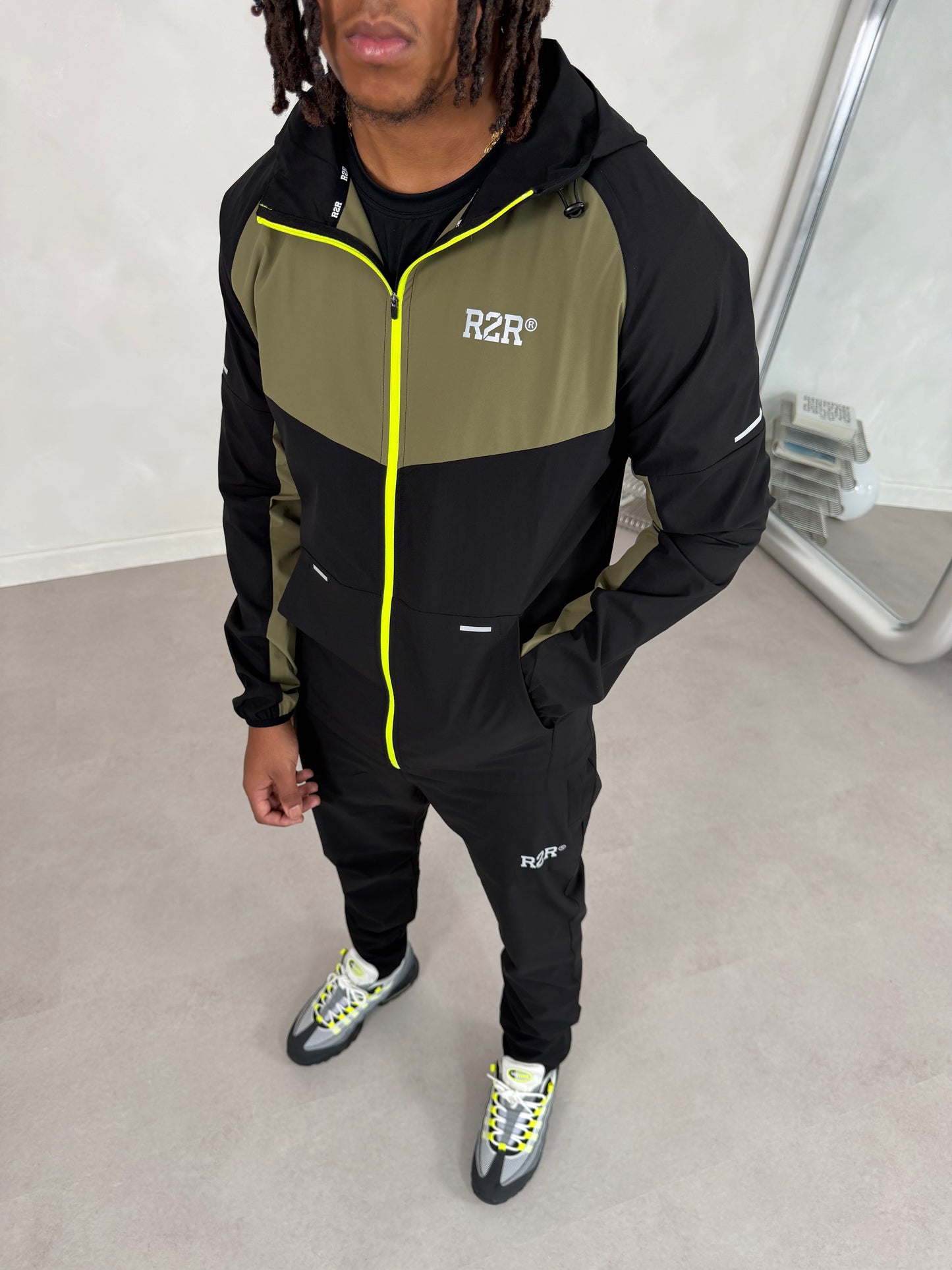 SFA JACKET - BLACK/KHAKI/VOLT
