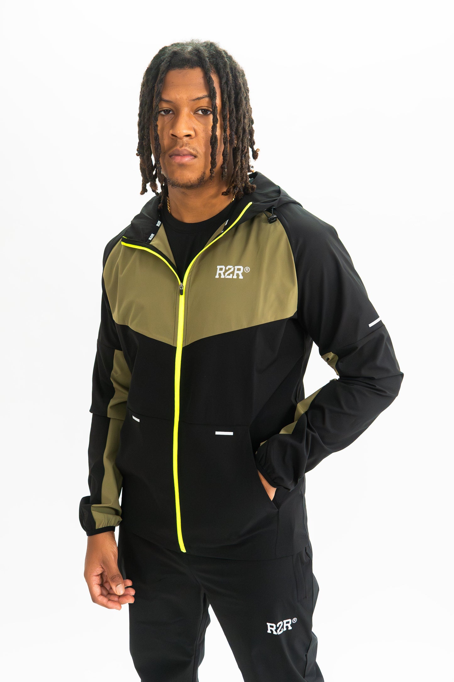 SFA JACKET - BLACK/KHAKI/VOLT