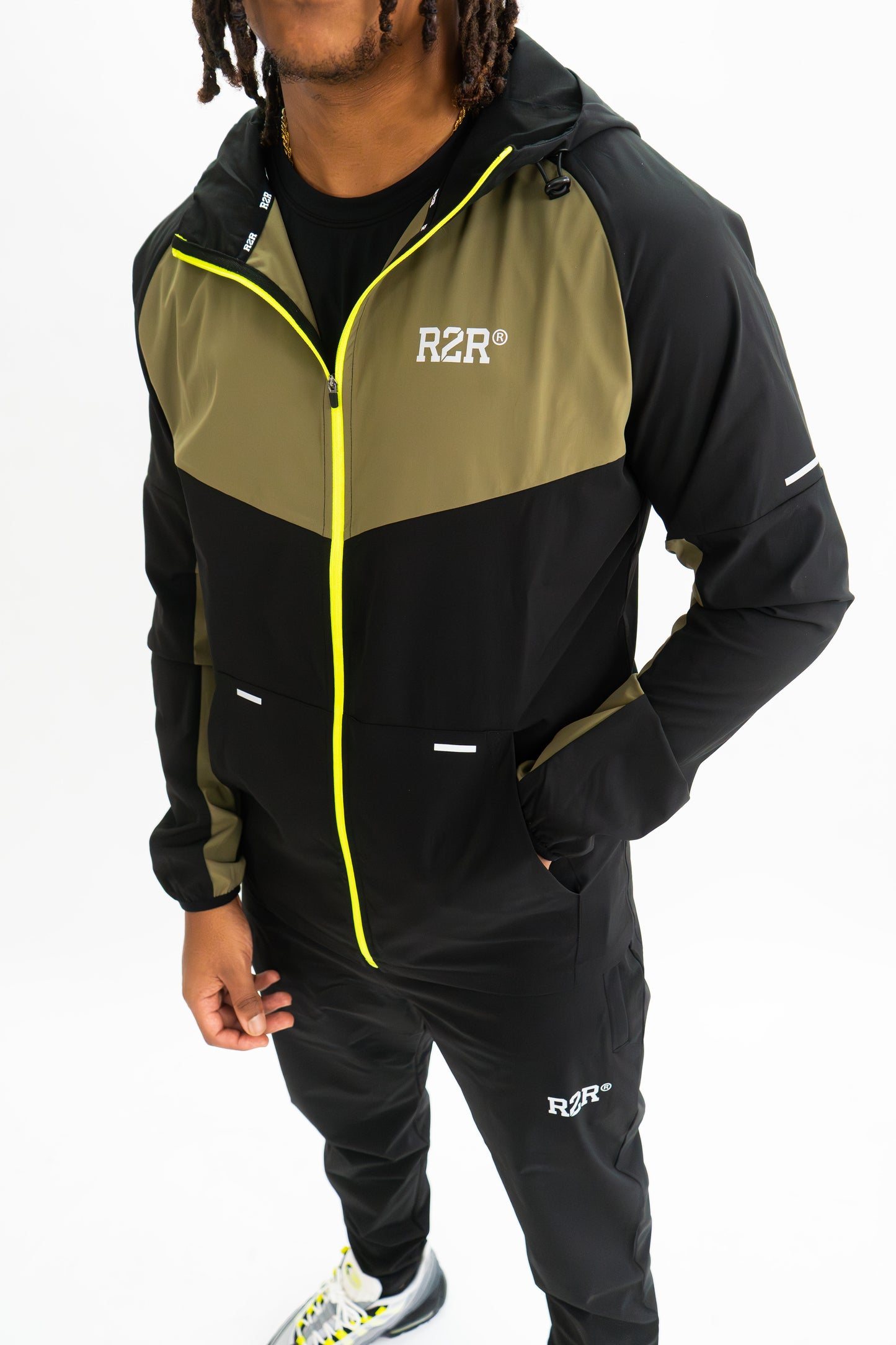 SFA JACKET - BLACK/KHAKI/VOLT