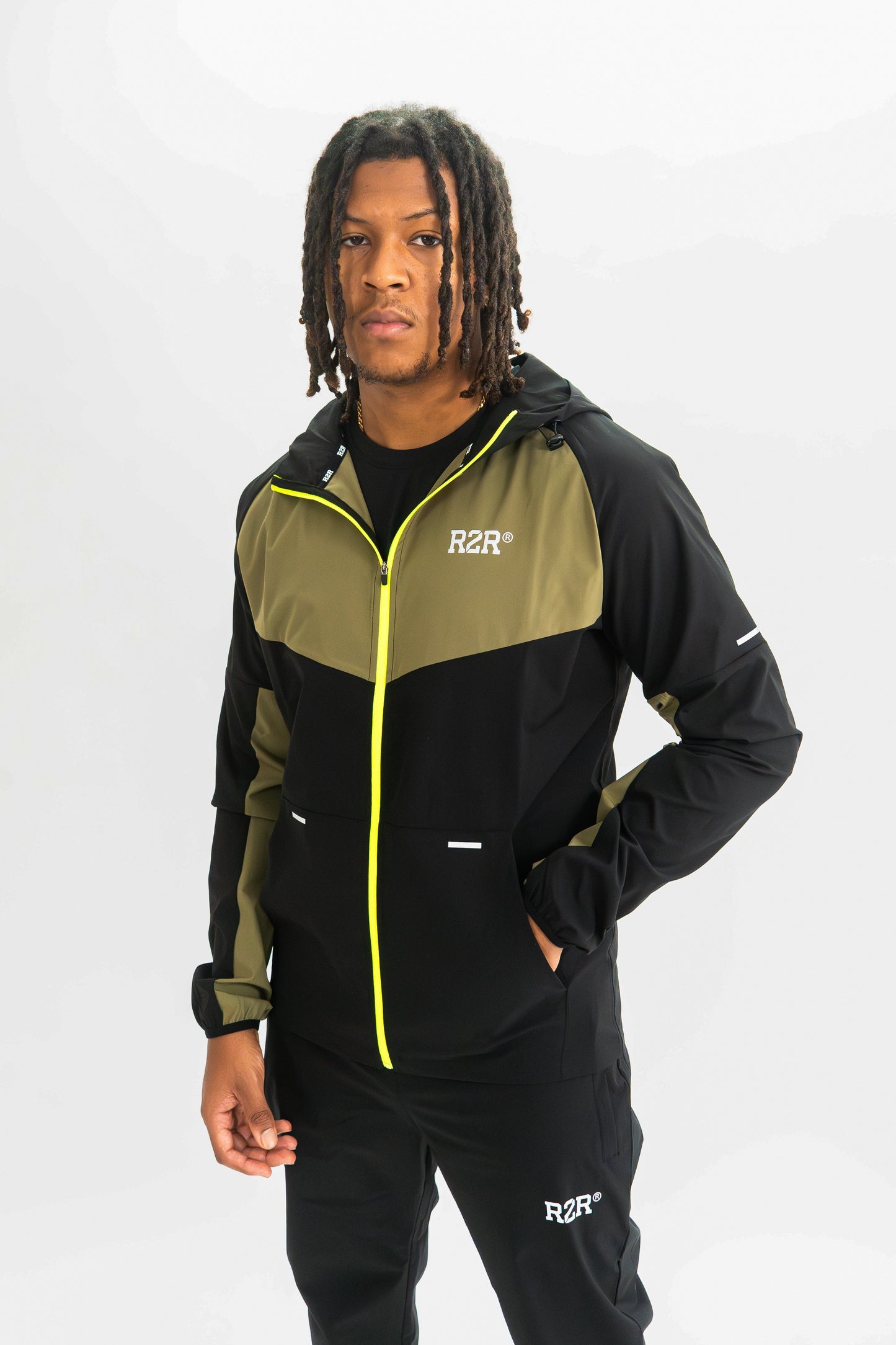 SFA JACKET - BLACK/KHAKI/VOLT