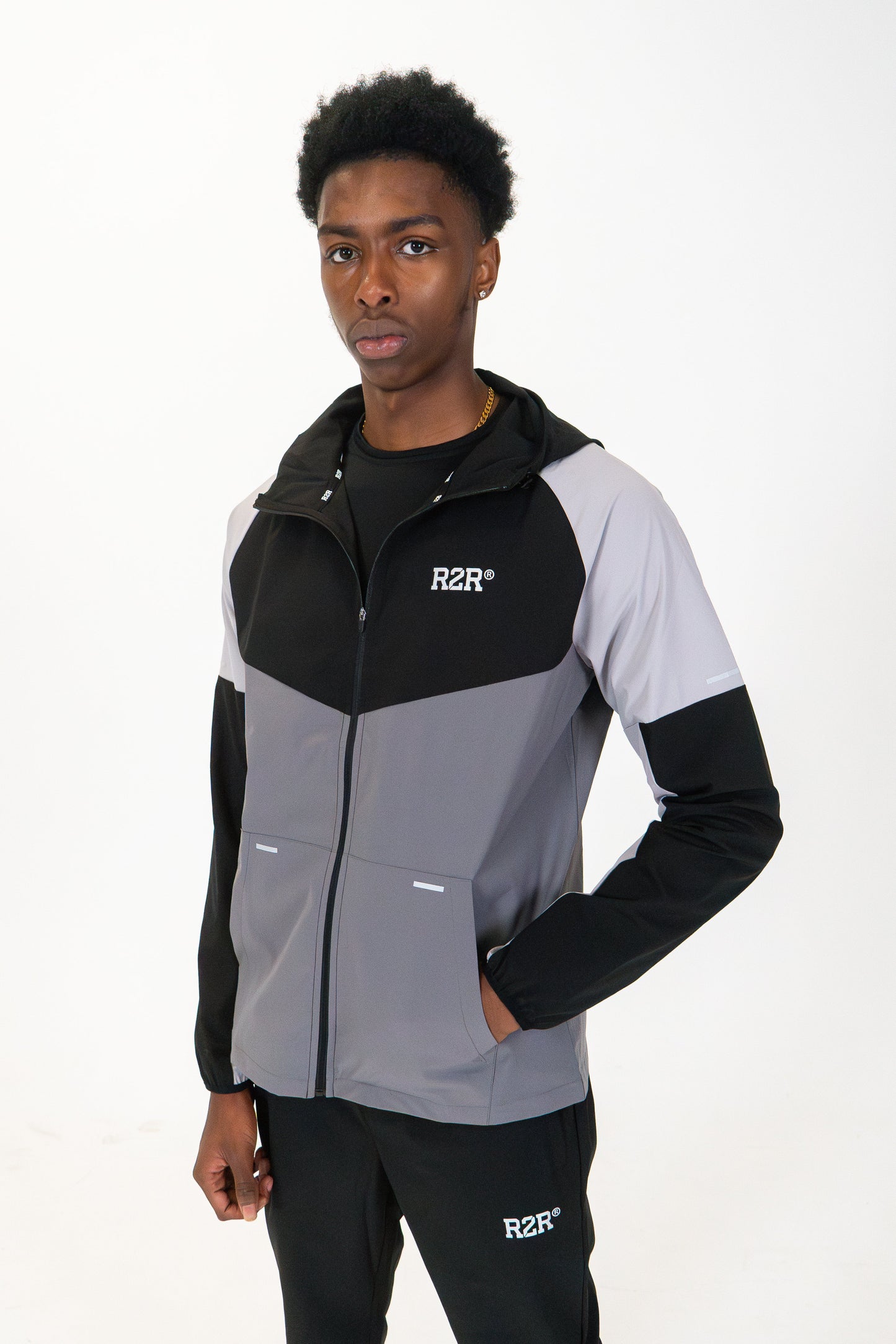 SFA JACKET - BLACK/PLATINUM GREY/MID GREY