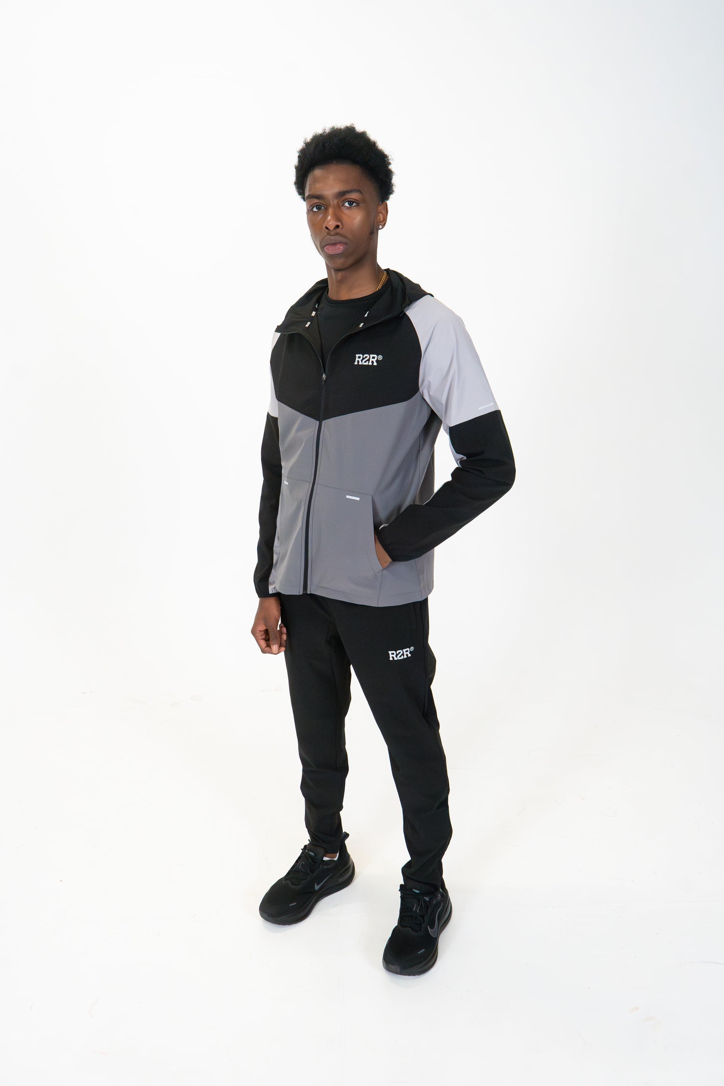 SFA JACKET - BLACK/PLATINUM GREY/MID GREY