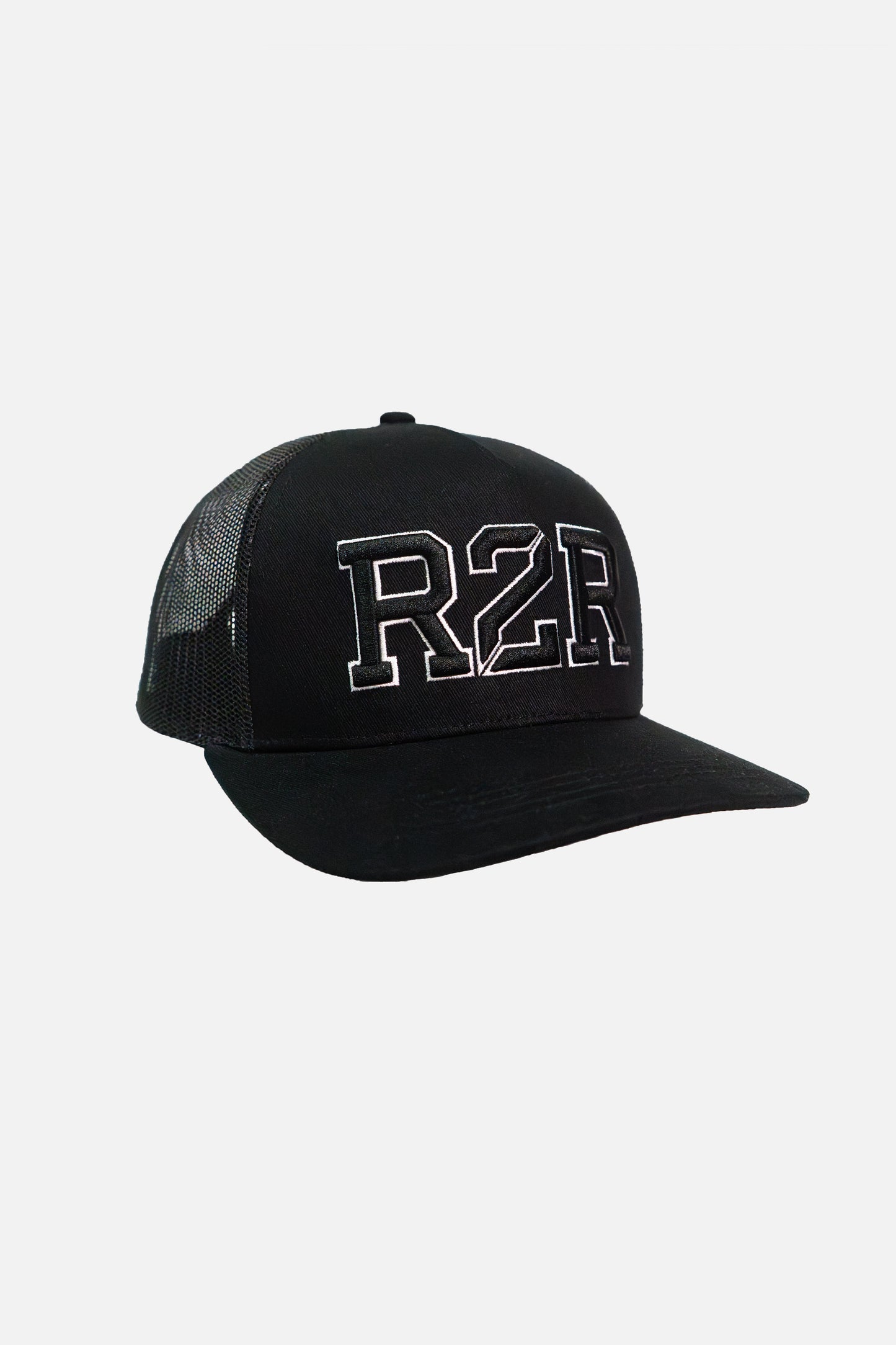 OUTLINE TRUCKER CAP - BLACK/WHITE